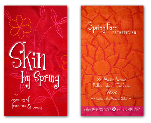 skin by spring business card
